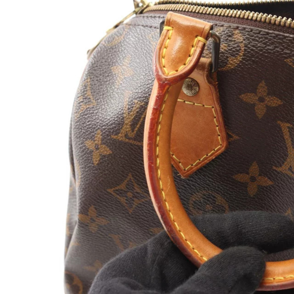 Louis Vuitton Handbag Bandoulire Speedy Canvas Brown Monogram Leather - Picture 9 of 10